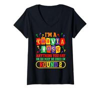 Womens Trivia Night Host V-Neck T-Shirt