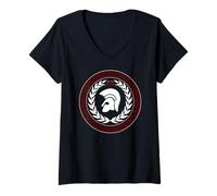 Womens Trojan Skin Sharp Checkerboard V-Neck T-Shirt