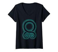 Womens Troll Cross A Symbol of Protection and Nordic Heritage V-Neck T-Shirt