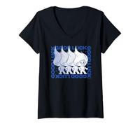Women's Trolls Good Luck Positive Vibes Design V-Neck T-Shirt