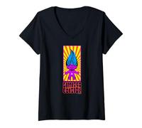Women's Trolls Limited Edition Vibrant Starburst V-Neck T-Shirt