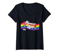 Women's Trolls Rainbow Love V-Neck T-Shirt