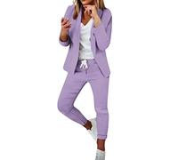 Women's Trouser Suits My Orders 2 Piece Suits & Blazers Long Slevee Jacket Smarts Trousers Sets Elegant Work Business Pants Suit Casual Solid Color Formal Suit Party Office Size 8-16