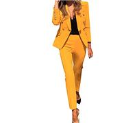 Women's Trouser Suits Sale Clearance,Two Piece Suit Set Petite UK Ladies Suit Blazer Jacket + High Waist Trousers Pants Notched Collar Regular Fit Work Office Casual Smart Elegant Blazer Outfits