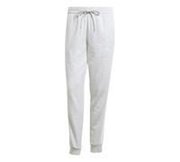 adidas Women's Essentials 3-Stripes Fleece Slim Pants, Light Grey Heather/White, S
