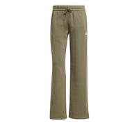 adidas Women's Essentials Small Logo Feel Cozy Open Hem Pants, Olive strata/White, XXL