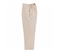 Womens Trousers Elasticated Waist Ladies Formal Work Pants Stretch Clothe Bands Casual Fit to fit Inside Leg Size 27 inch Polyester (22W/27in, Beige)