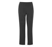 fransa FRPAMILA Women's Trousers Fabric Trousers Long Trousers Pinstripes Elasticated Regular Fit, Phantom Mix (200111), 8