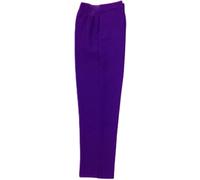 Womens Trousers Half Elasticated Stretch Waist Ladies Casual Office Work Pull On Pants Formal Straight Leg Bottoms with Pockets Inside Leg Size 25 inch (UK, Numeric, 16, Regular, Regular, Purple)
