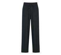 Kaffe Women's Women's Casual Pants Elastic Waist Wide Legs Full-Length Pockets Pants, Black Deep,