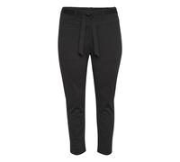 Kaffe Curve Women's Plus-Size Women's Pants Tapered Legs Elastic Waist Tying Belt Pants, Black Deep,