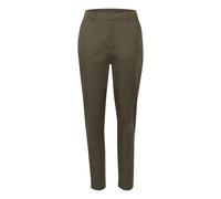 KAFFE KAloraine Women's Casual Trousers Business Casual Trousers Elegant Elastic Waistband with Pockets Suit Trousers High Waist Slim, Major Brown, 16