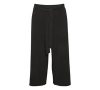 Black Deep Cropped Trousers with Wide Belt - female - Kaffe - Cropped Trousers - Black - XS - Trousers XS