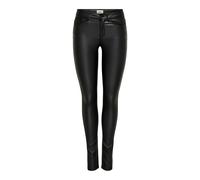 ONLY Women's Onlanne K Mid Waist Coated Jeans Noos Skinny Jeans, Black (Black Black), XL/32