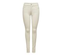 Only Women's ONLBLUSH Life MID SK AK RW DOT019 NOOS Jeans, Ecru, XL / 30L
