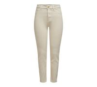 ONLY Womens Onlemily Life Hw St Raw Crpank Col Noos Jeans, Ecru, 6 UK