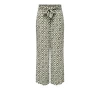 ONLY Women's Onlpakja Life AOP Belt Pants WVN Loose Cut Trousers with Belt in the Waist, Balsam Green, M