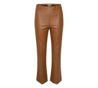 Women's Trousers Soaked in Luxury Kaylee PU Kickflare Marron M