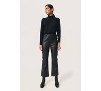 Women's Trousers Soaked in Luxury Kaylee PU Kickflare Noir XS