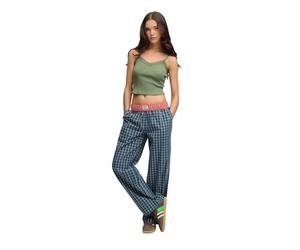 Women's Trousers Superdry Mini Check Bleu XS
