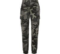 Urban Classics Ladies High Waist Camo Cargo Pants Cargo Trousers dark camo 28