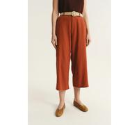 Women's Trousers with Woven Belt Greenpoint Marron 34