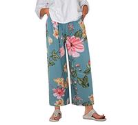 Womens Trousers Women's Pajama Pants Comfy Printed Wide Leg Pants Bow Elastic Waist Long Pj Bottoms Solid Drawstring Casual Linen Pants Women Trousers