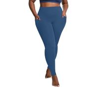 Women's Trousers Yoga Pants for Women High Waisted Plus Leggings with Pockets Tummy-Control Non See Through Running Workout Tights Ladies Trousers My Order Sale Clearance 2025 UK Blue