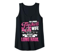 Womens Trucker Wife of A Truck Driver, Teamster Wife Tank Top