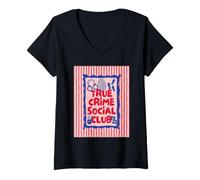 Women's True Crime Social Club Junkie Group Matching V-Neck T-Shirt