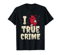 Women's True Crime Stabbed Heart Design T-Shirt
