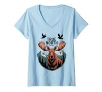 Womens True North VBS 2026 Trusting Jesus Christian Camp V-Neck T-Shirt