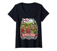 Women's Truly English Spirit British Cluture Heritage V-Neck T-Shirt