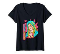 Womens Trust in The Lord Christian Manga Proverbs 3:5 Bible Verse V-Neck T-Shirt
