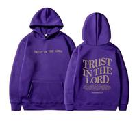 Womens Trust In The Lord Loose Fit Y2K Hoodies Long Sleeve with Hood 2025 Gothic Hooded Sweatshirts for Teens Graphic Funny Sweaters Pullover Hoodies Fashion Plain Clothes Trendy