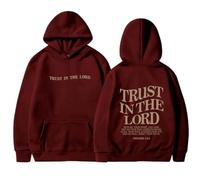 Womens Trust In The Lord Loose Fit Y2K Hoodies Long Sleeve with Hood 2025 Gothic Hooded Sweatshirts for Teens Graphic Funny Sweaters Pullover Hoodies Fashion Plain Clothes Trendy