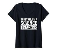 Womens Trust Me I'm a Confident and Proud Science Teacher V-Neck T-Shirt