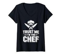 Womens Trust Me I'm The Chef Culinary Art V-Neck T-Shirt