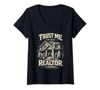 Women's Trust Me I'm Your Realtor Real Estate Agent V-Neck T-Shirt