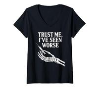 Womens Trust Me I've Seen Worse Nurse Humor V-Neck T-Shirt