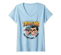 Womens Trust Me This Wont Hurt Funny Tattoo Artist V-Neck T-Shirt