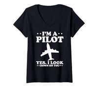 Womens Trust My Wings Sarcastic Flight Joke for Pilots V-Neck T-Shirt
