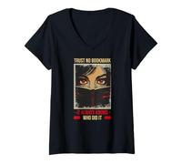 Women's Trust NO Bookmark IT Always Knows WHO DID IT V-Neck T-Shirt