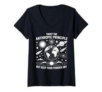 Women's Trust The Anthropic Principle Science Physics Philosophy V-Neck T-Shirt