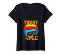 Women's Trust The PLC Automation Engineer Control Humor V-Neck T-Shirt