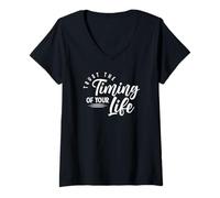 Womens Trust The Timing of Your Life V-Neck T-Shirt
