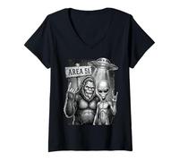 Women's Truth, is Out There Area - 51 Alien UFO V-Neck T-Shirt