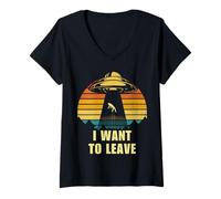 Women's Truth, is Out There Area - 51 Alien UFO V-Neck T-Shirt