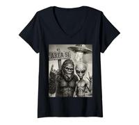 Women's Truth, is Out There Area - 51 Alien UFO V-Neck T-Shirt