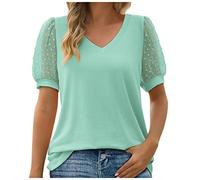 Womens Tshirts Short Sleeve Square Neck T Shirts Ladies Casual Beach Blouses Summer Plain Tees Shirt Loose Puff Short Sleeve Tunic Tops Basic Office Work Blouse Going Out Tops UK Sale Clearance